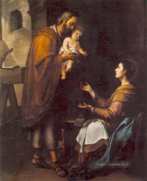  rock - Die Heilige Familie 1660 Spanish Barock Bartolomé Esteban Murillo